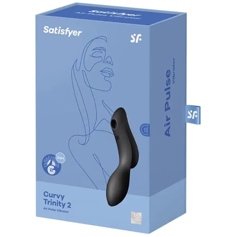 Satisfyer Air Pulse Curvy Trinity 2 – stimulátor a vibrátor – čierny
