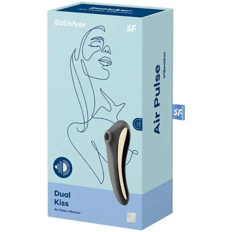 Satisfyer Air Pulse  Dual Kiss Stimulátor klitorisu – čierny