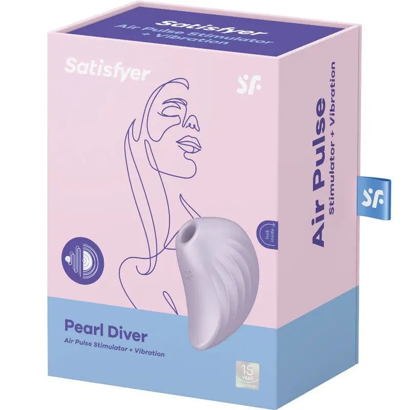 Satisfyer Air Pulse Pearl Diver – stimulátor a vibrátor – fialový