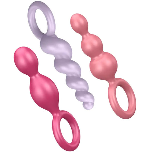 Satisfyer – trojfarebné análne kolíky, 3 kusy 