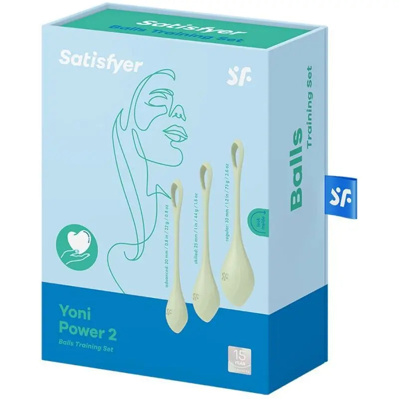 Satisfyer Balls Yoni Power 2 – tréningová sada, zelená