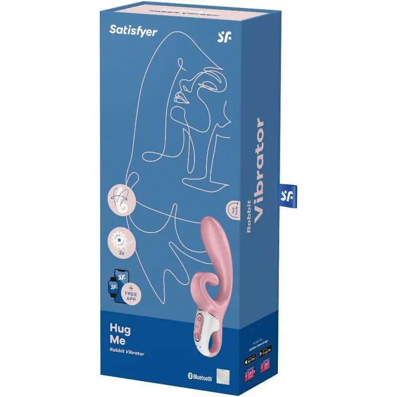 Satisfyer Connect  Hug Me – vibrátor typu „rabbit“ s aplikáciou – ružový