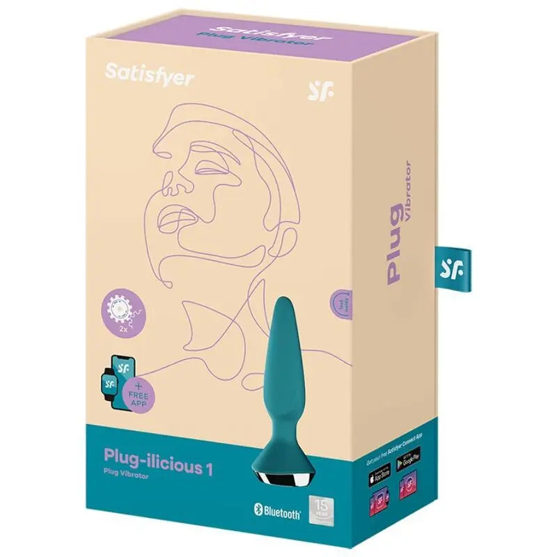 Satisfyer Connect Plug Ilicious 1 – análny kolík s vibráciami – zelený