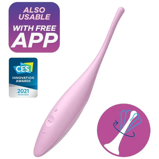 Satisfyer Connect Twirling Joy Clitoral Stimulator - Pink