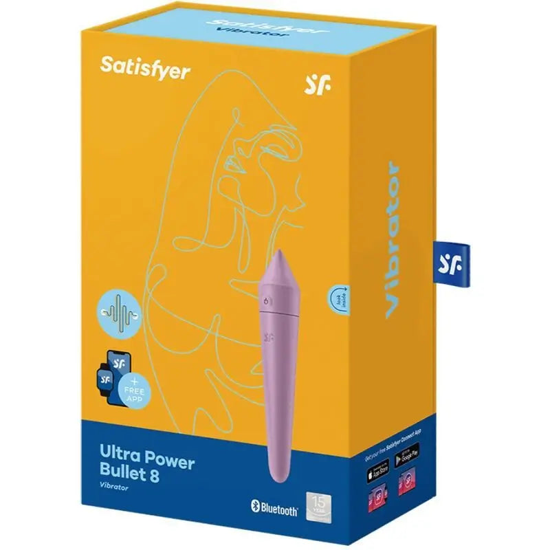 Satisfyer Connect  Ultra Power Bullet 8 – fialová vibračná guľôčka