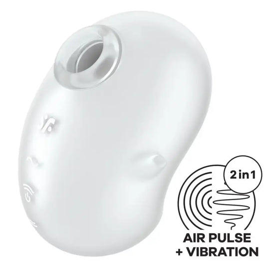Satisfyer Cutie Ghost – vibračná pomôcka na priloženie, biela 