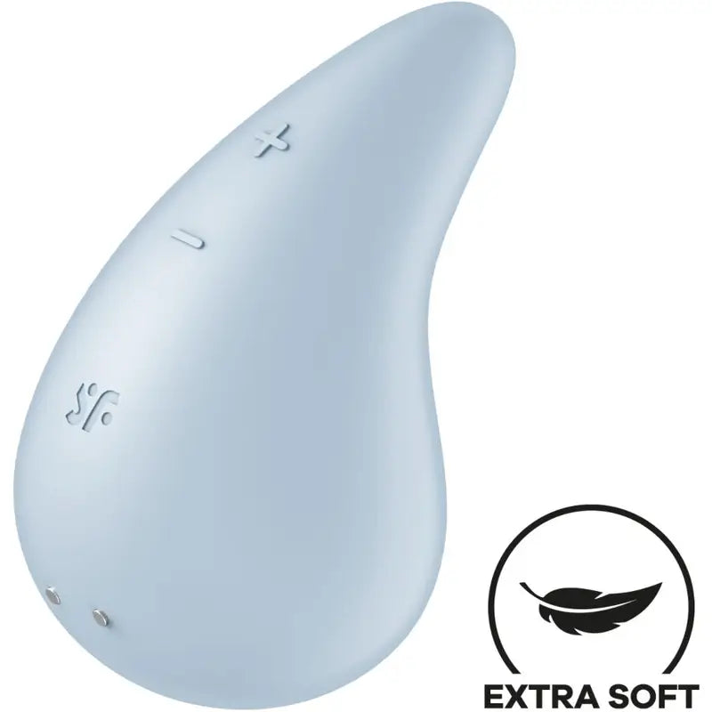 Satisfyer Dew Drop – vibračná pomôcka typu „lay-on“ – modrá 