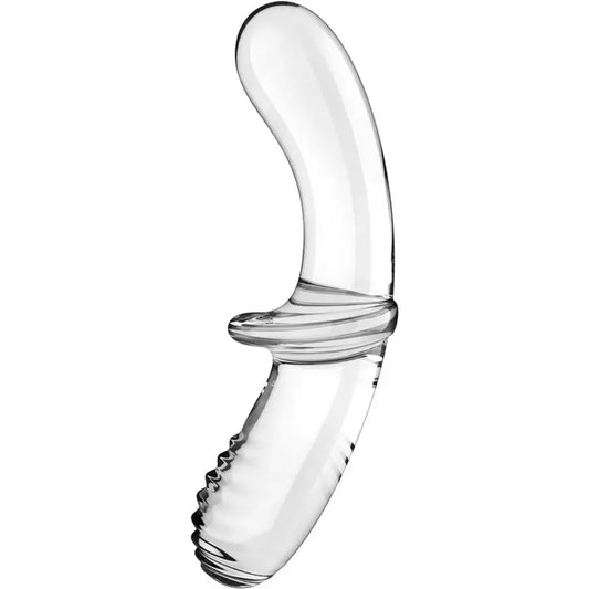 Satisfyer Double Crystal – priehľadné dildo 