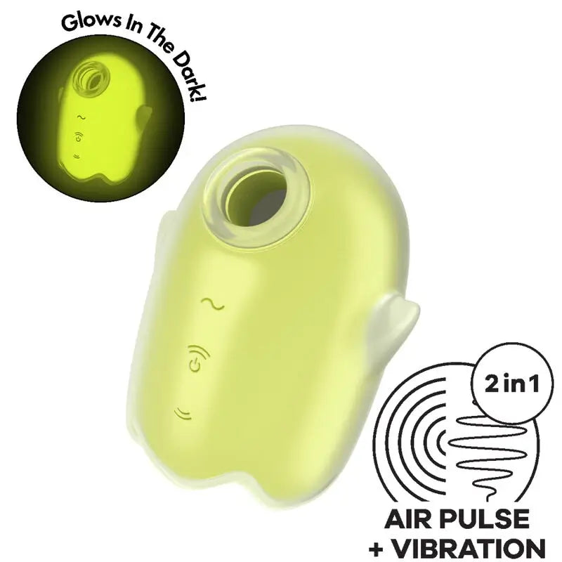 Satisfyer Glowing Ghost Air Pulse & žltý vibrátor 