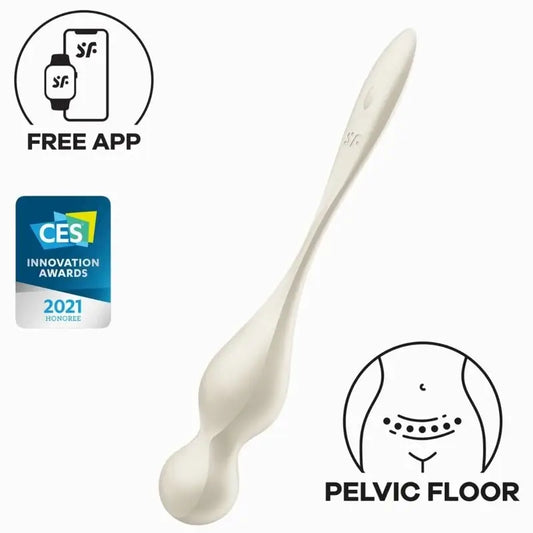 Satisfyer Love Birds – vibrujúce Kegelove guličky – biele 