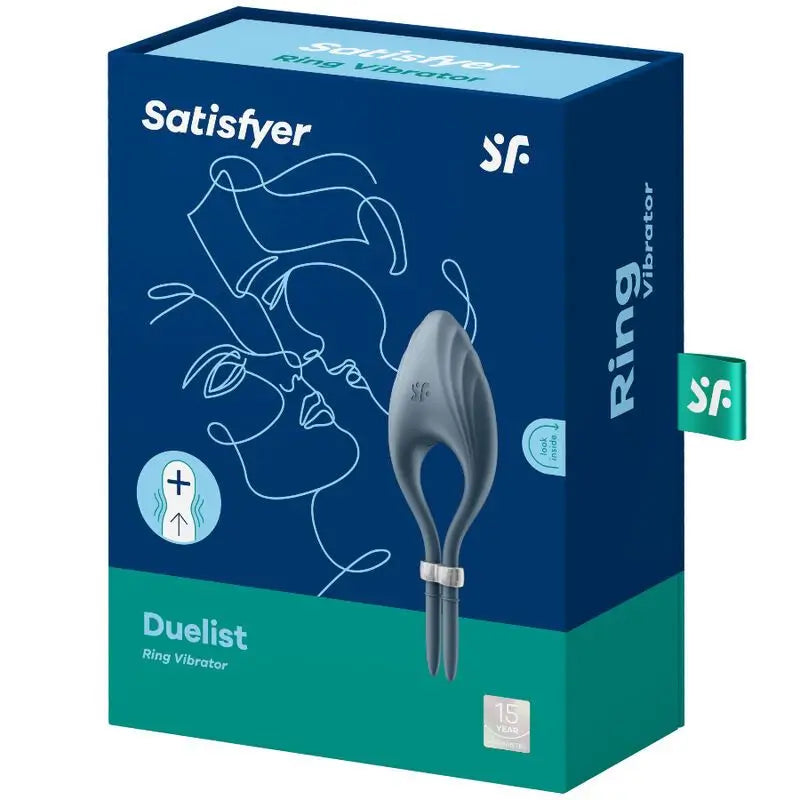 Satisfyer Ring Duelist – vibrujúci krúžok – sivý