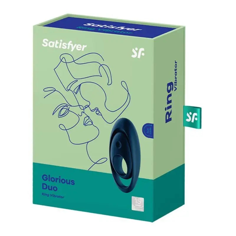 Satisfyer Ring Glorious Duo – modrý vibrujúci krúžok