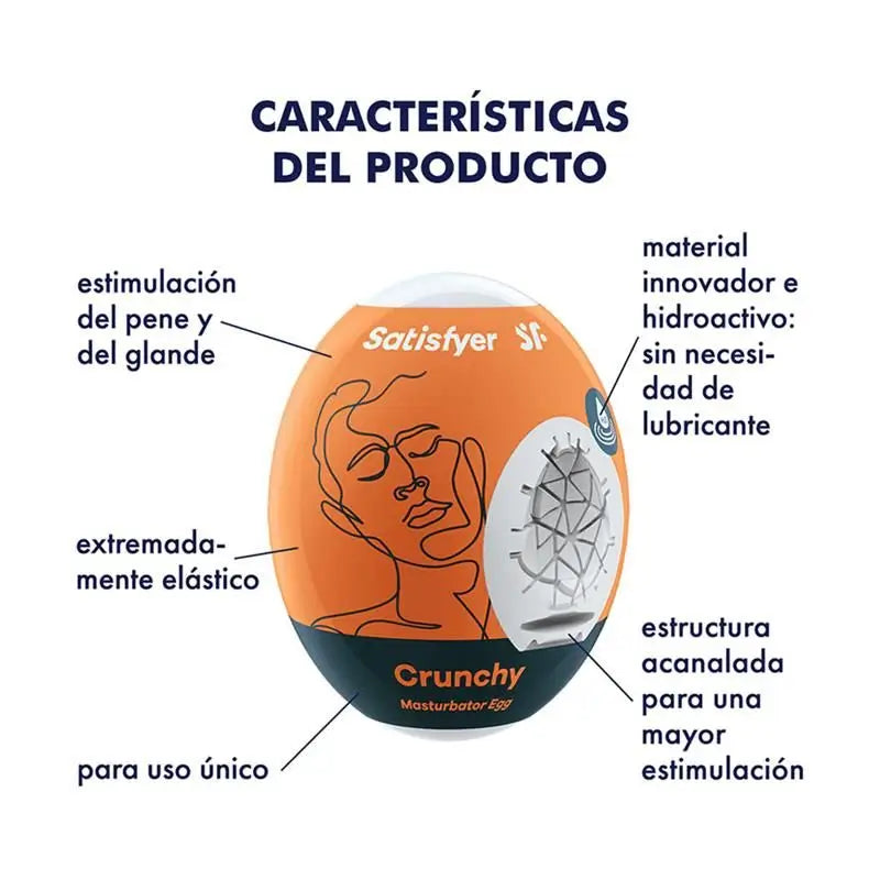 Sada Satisfyer 3 – Masturbačné vajce, model Crunchy