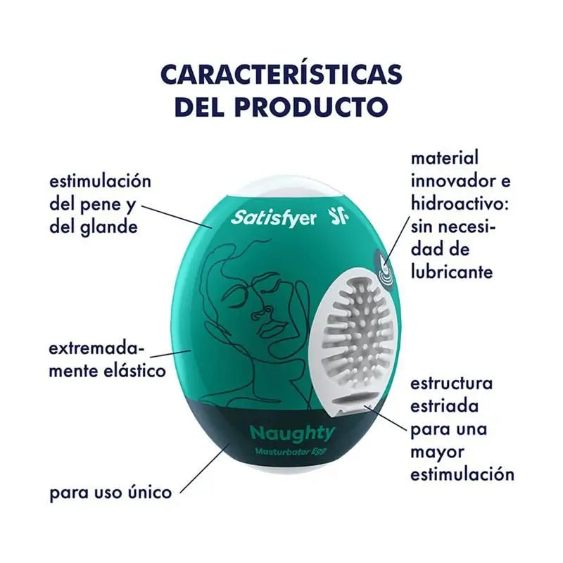 Sada 3 masturbátorov Satisfyer, model Naughty