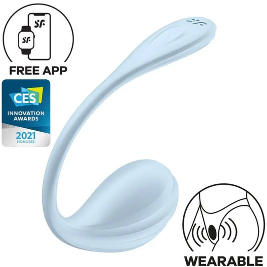 Satisfyer Smooth Petal – stimulátor bodu G, modrý, s bezplatnou aplikáciou 