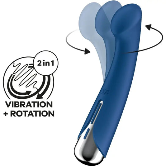 Satisfyer Spinning G-Sport 1 – rotačný vibrátor, modrý 