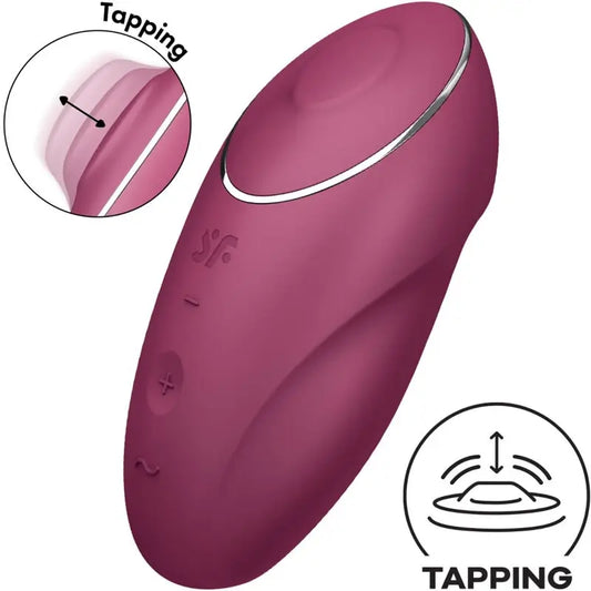Satisfyer Tap & Climax 1 – vibrátor Lay-On, červený 