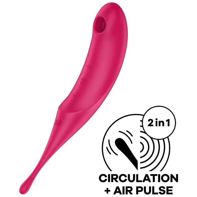 Satisfyer Twirling Pro – stimulátor a vibrátor, červený 