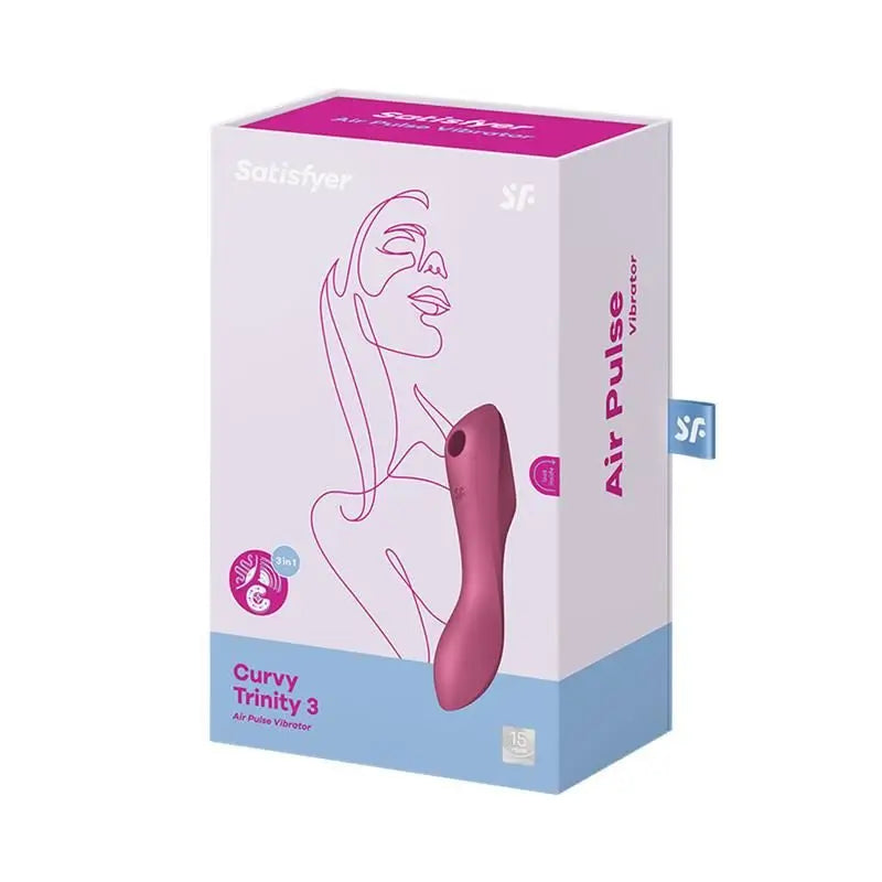 Satisfyer – vibrátor a sací prístroj s trojitou stimuláciou, USB, červený