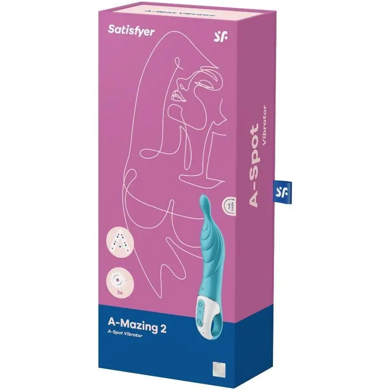 Vibrátor Satisfyer A-Mazing 2 – vibrátor na bod A – tyrkysový