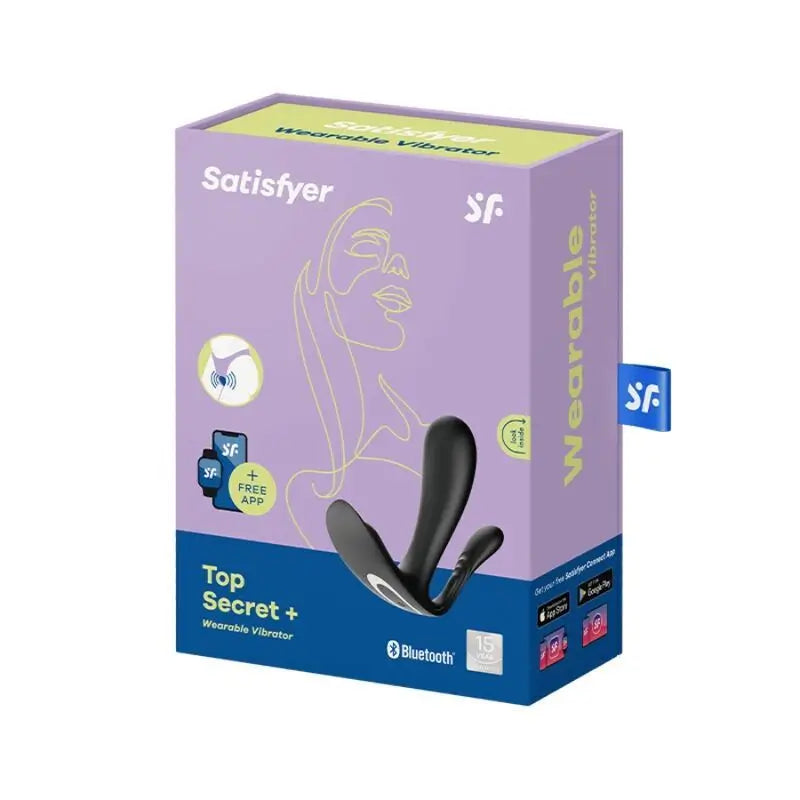 Vibrátor Satisfyer Top Secret + čierny vibrátor