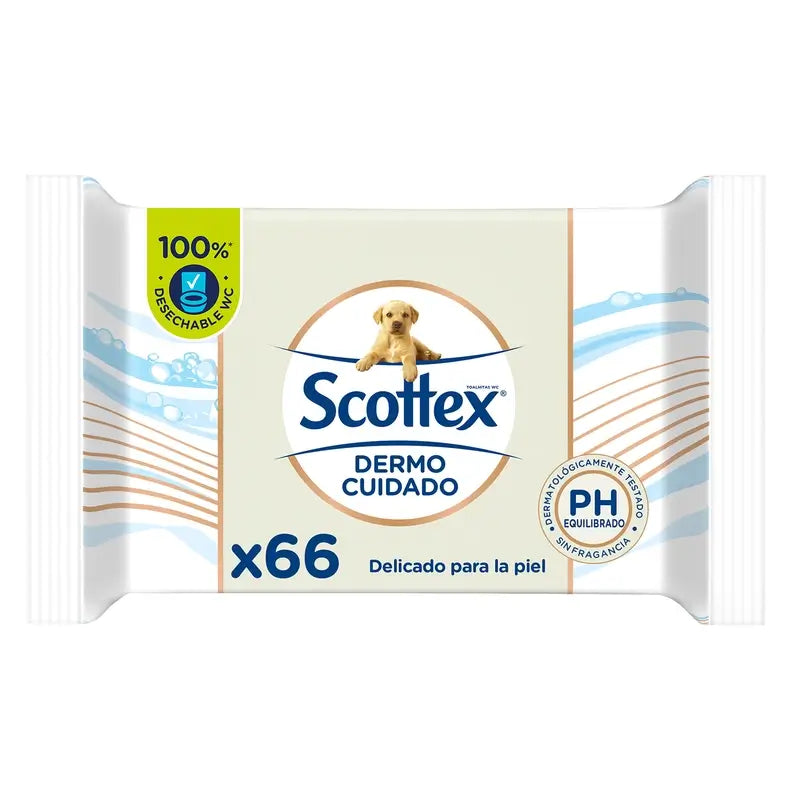 Scottex Dermo Cuidado – vlhký toaletný papier, 66 kusov