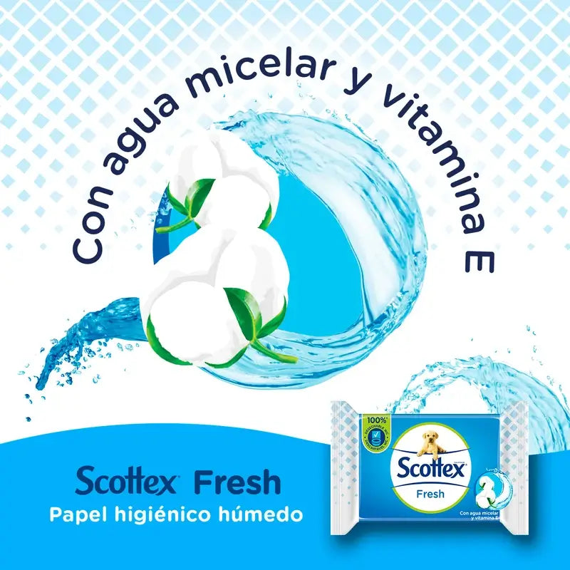 Scottex Fresh vlhký toaletný papier, 74 kusov