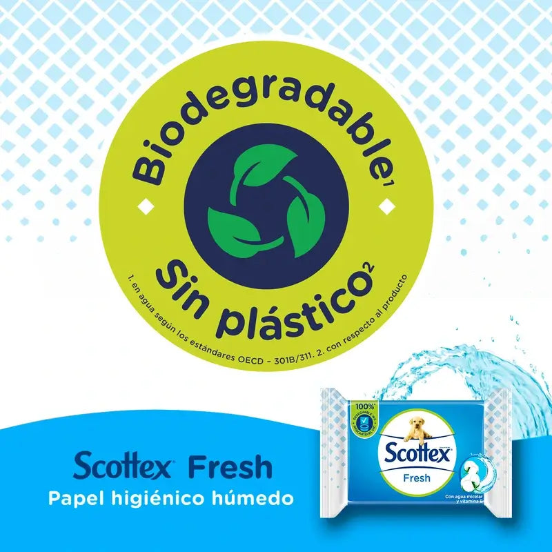 Scottex Fresh vlhký toaletný papier, 74 kusov
