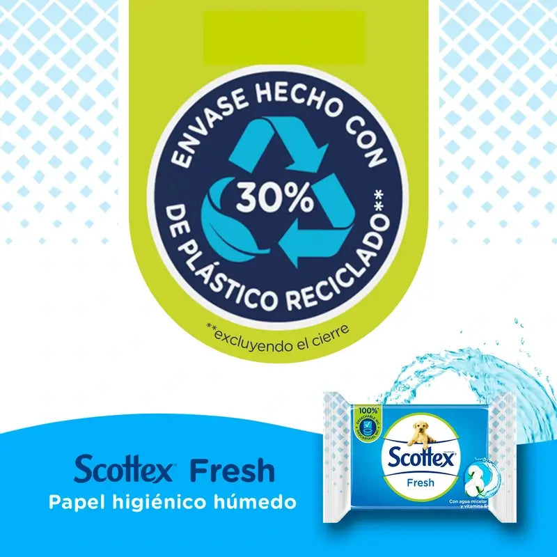 Scottex Fresh vlhký toaletný papier, 74 kusov
