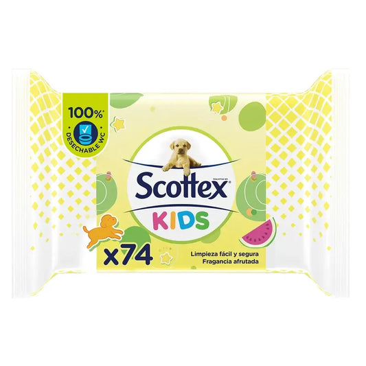 Scottex Junior vlhký toaletný papier, 74 kusov