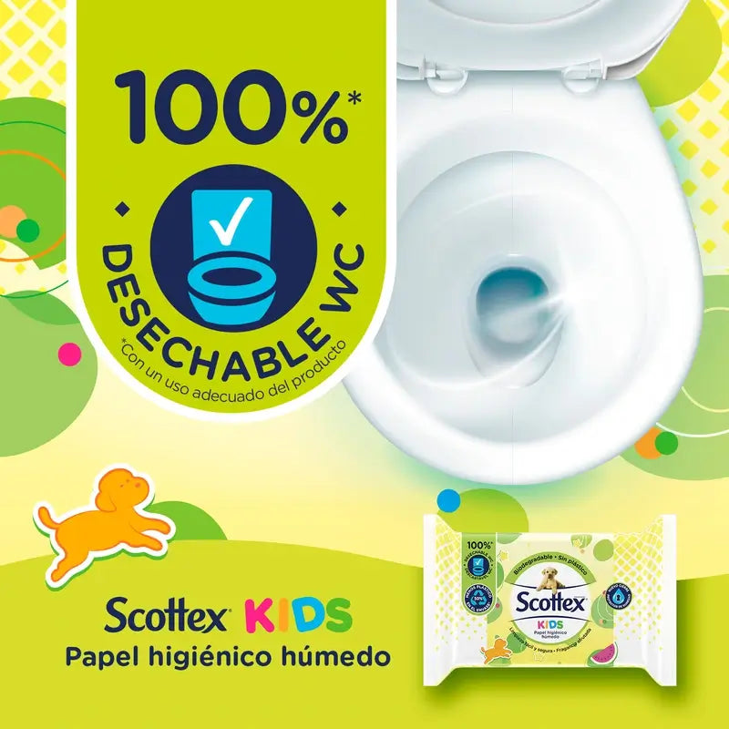 Scottex Junior vlhký toaletný papier, 74 kusov