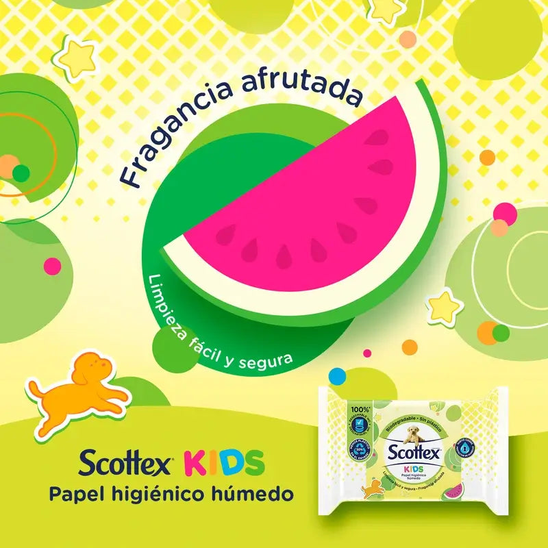 Scottex Junior vlhký toaletný papier, 74 kusov