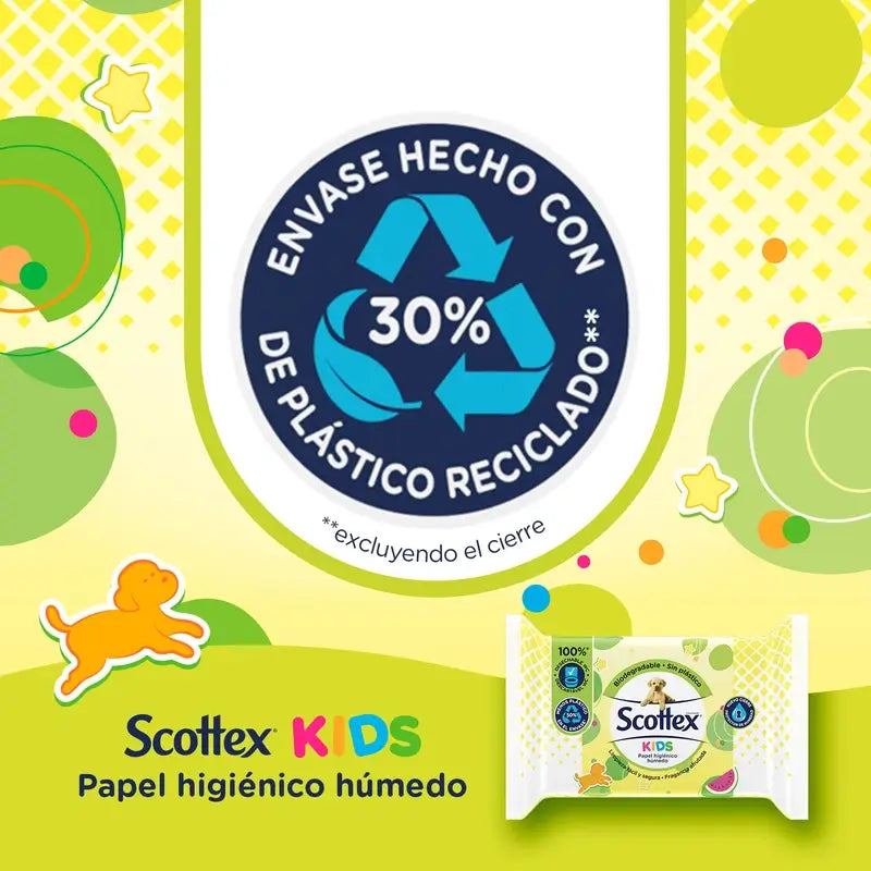Scottex Junior vlhký toaletný papier, 74 kusov