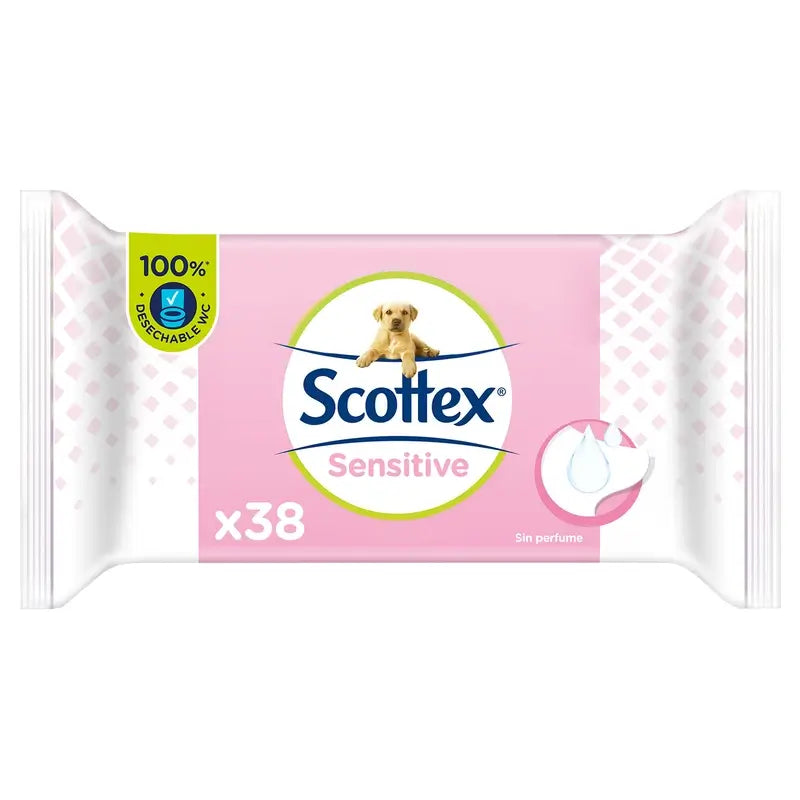 Scottex Sensitive vlhký toaletný papier, 38 kusov