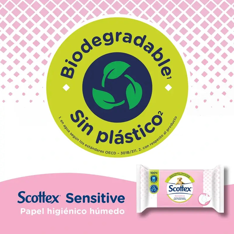 Scottex Sensitive vlhký toaletný papier, 38 kusov