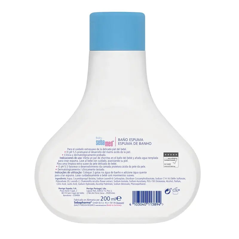 SEBAMED Baby Penová kúpeľová emulzia 200 ml