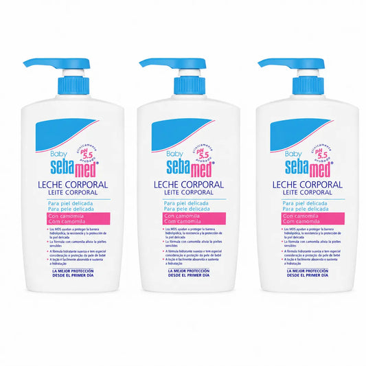 Sebamed Baby Telové mlieko pre citlivú pokožku 750 ml, balenie po 3 ks