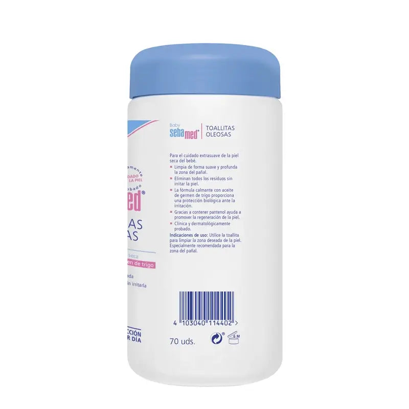SEBAMED Baby olejové utierky, 70 kusov