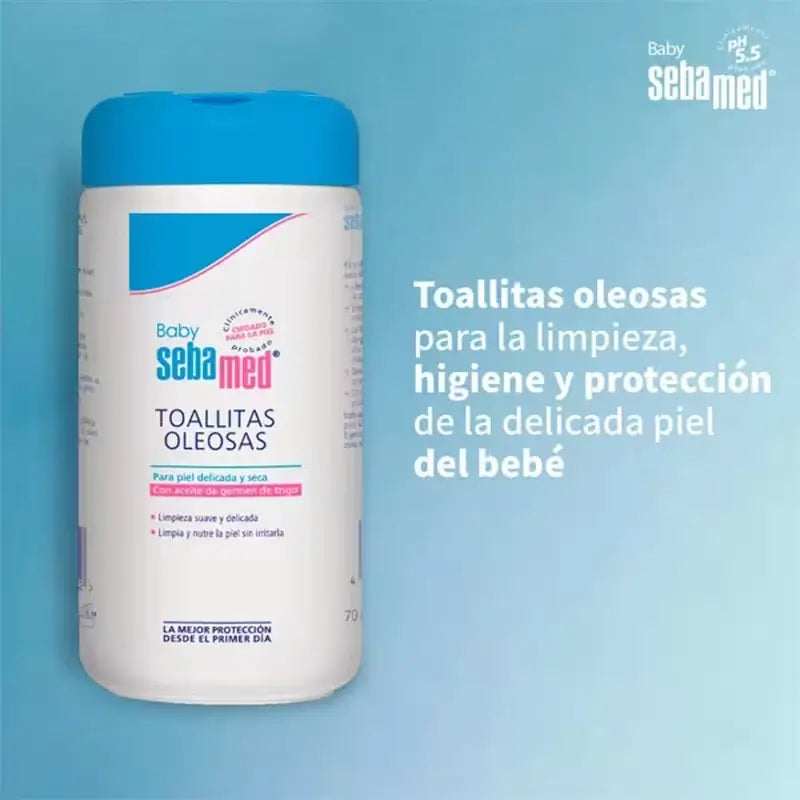 SEBAMED Baby olejové utierky, 70 kusov