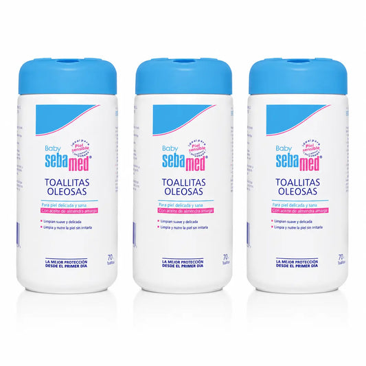 Sebamed Baby olejové utierky, 70 kusov, balenie po 3 kusoch