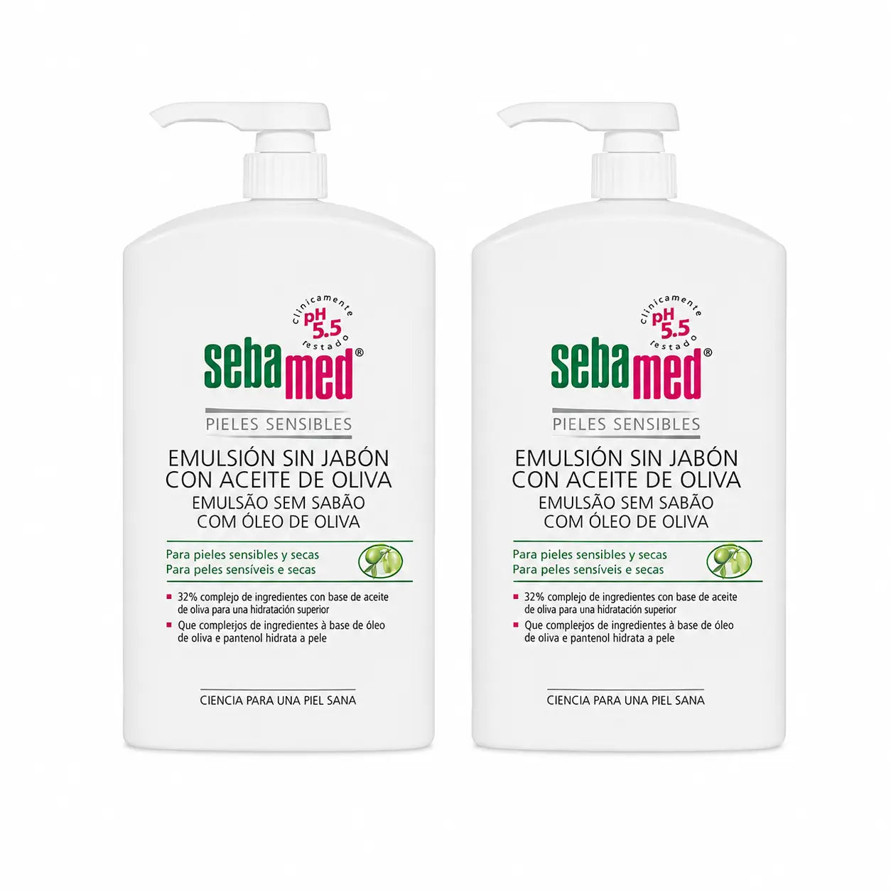 Sebamed gélová emulzia bez mydla s olivovým olejom 1000 ml, balenie po 2 ks