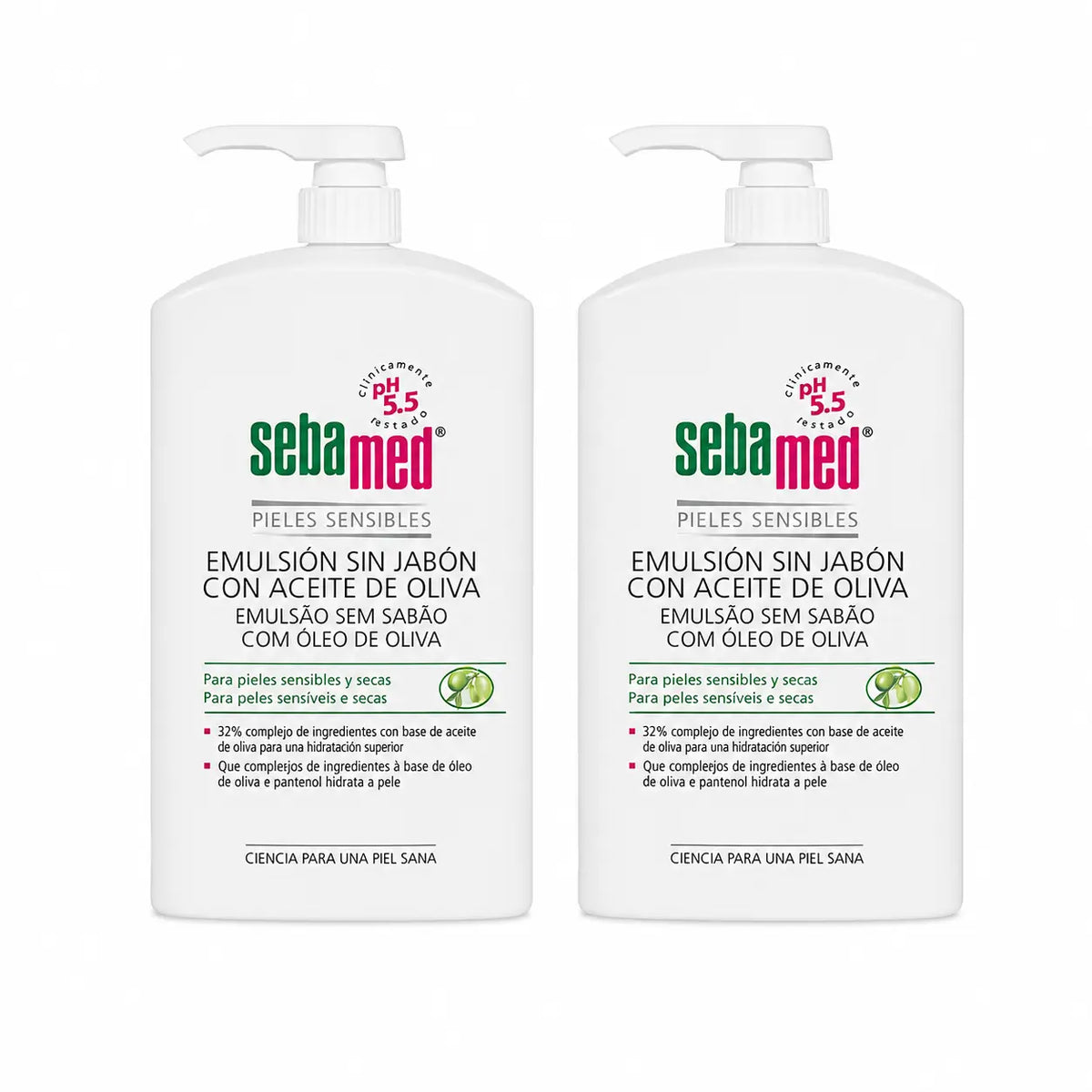Sebamed gélová emulzia bez mydla s olivovým olejom 1000 ml, balenie po 2 ks