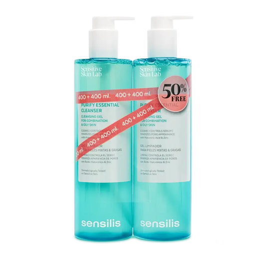 Sensilis Pleťová starostlivosť Duplo Purify Essential Cleanser, 400 + 400 ml