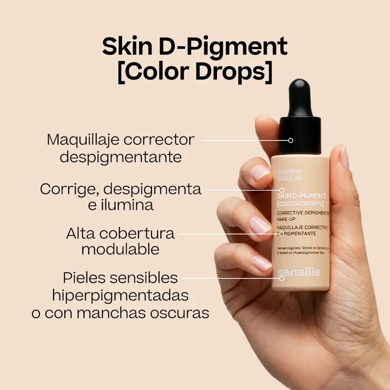 Sensilis Skin D-Pigment Korekčný make-up na odstránenie pigmentácie, odtieň béžový, 30 ml