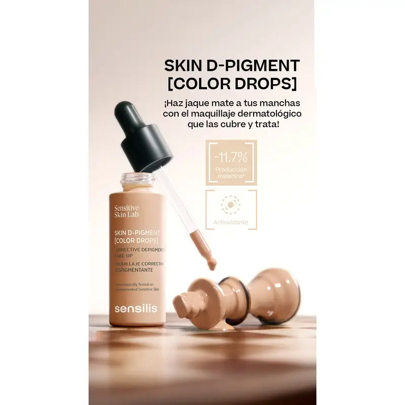 Sensilis Skin D-Pigment Korekčný make-up na odstránenie pigmentácie, odtieň béžový, 30 ml