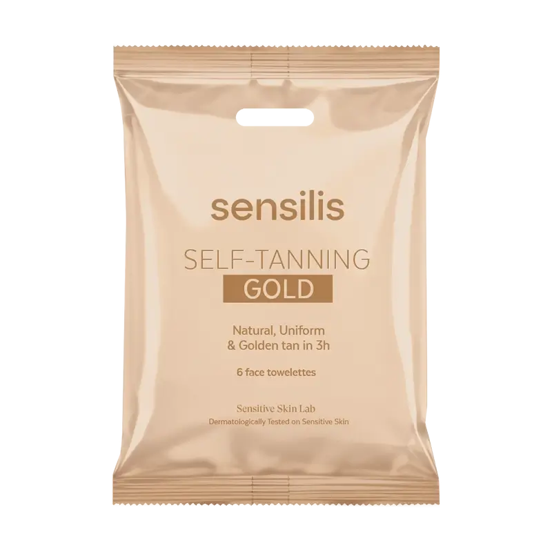 Sensilis Solares samoopaľovacie utierky – Gold, 6 kusov 