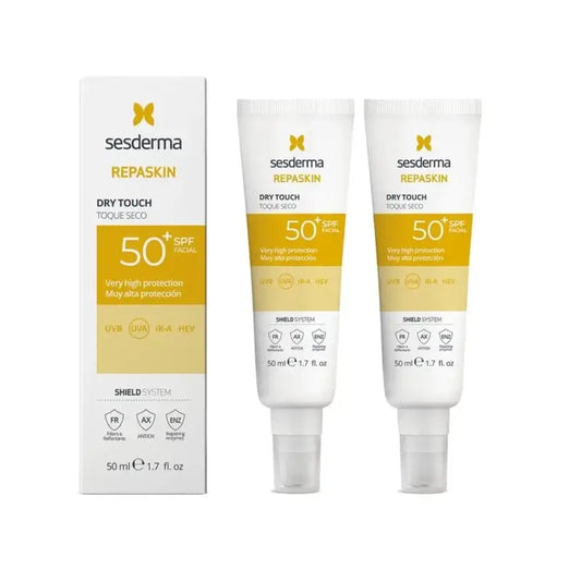 Sesderma Sesderma Repaskin Ochranný krém proti slnku SPF 50+ na tvár, suchý na dotyk, 2 × 50 ml