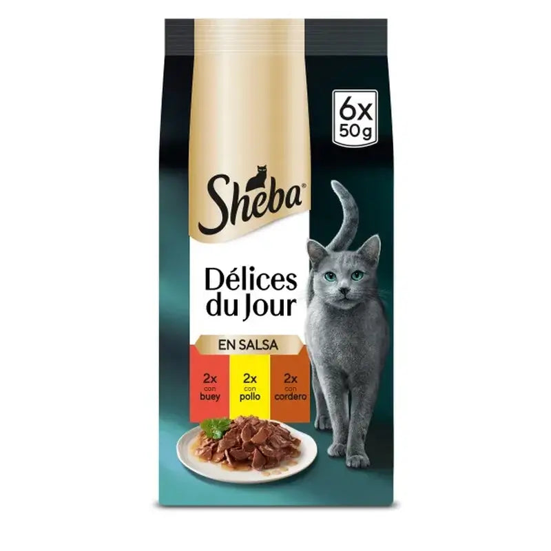 Sheba Delices Du Jour – mäso pre mačky, 12 × 6 × 50 g 