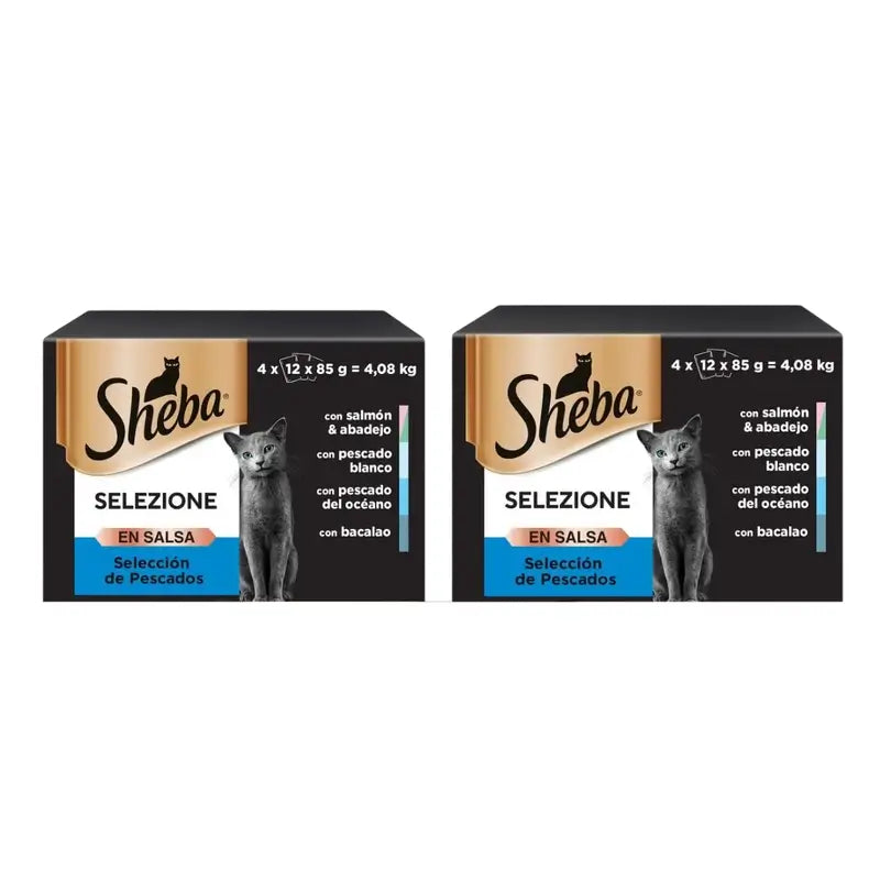 Sheba Multipack Delicatezze Ryby, balenie po 2 ks, 4 × 12 × 85 g 