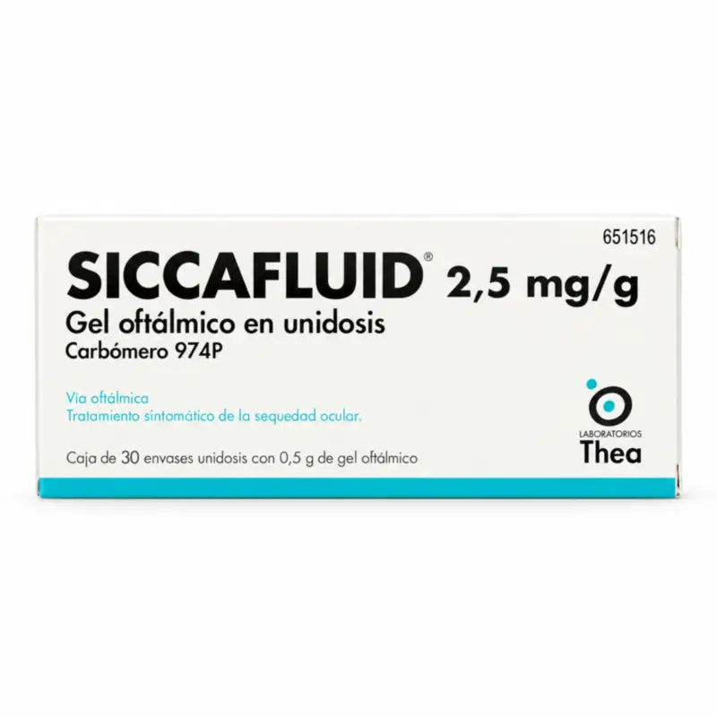 Siccafluid 2,5 mg/g oftalmický gél, 30 jednorazových dávok